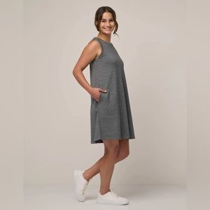 Wool& Sierra Tank Dress, S, Charcoal